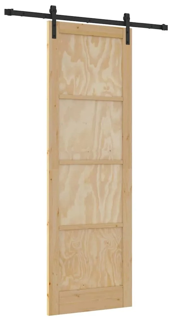 Csúszóajtó Természetes és fekete 78 x 232 cm