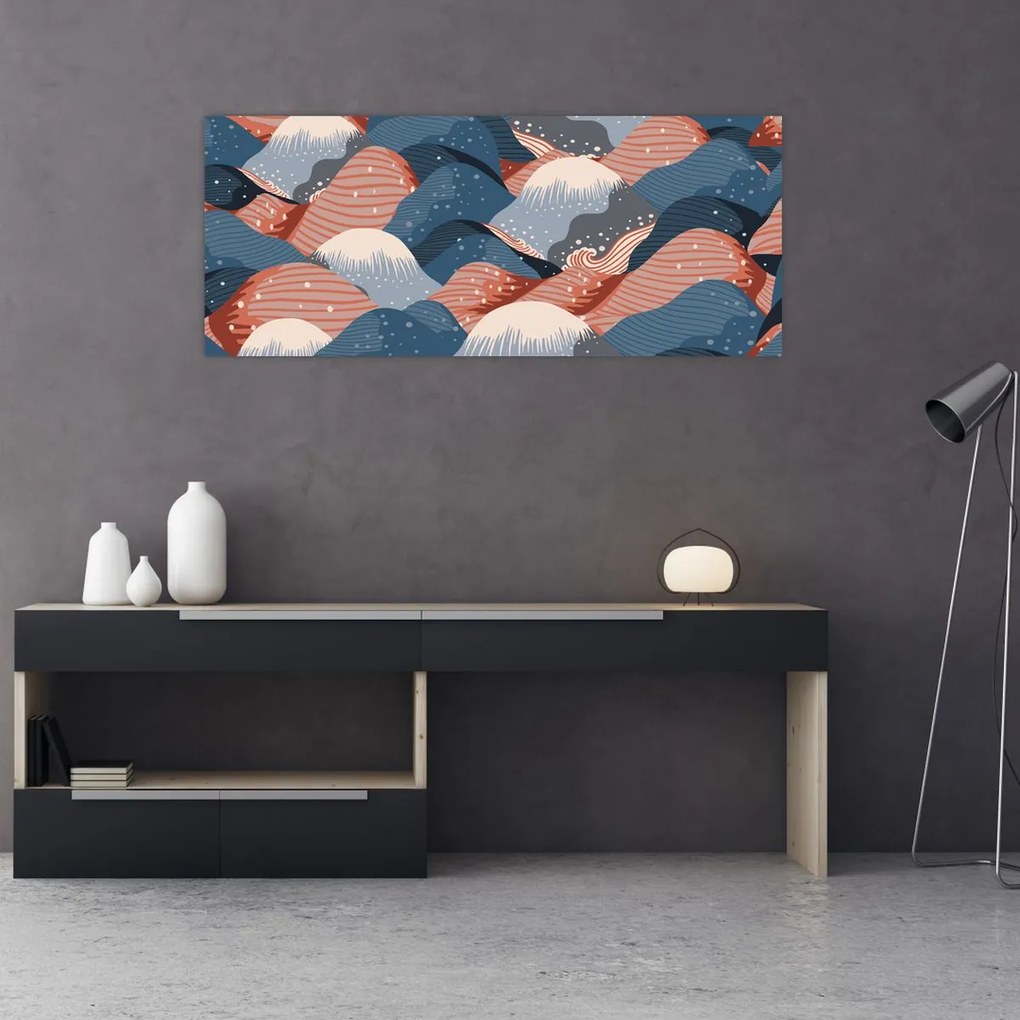 Kép - Japán hullámok (120x50 cm)