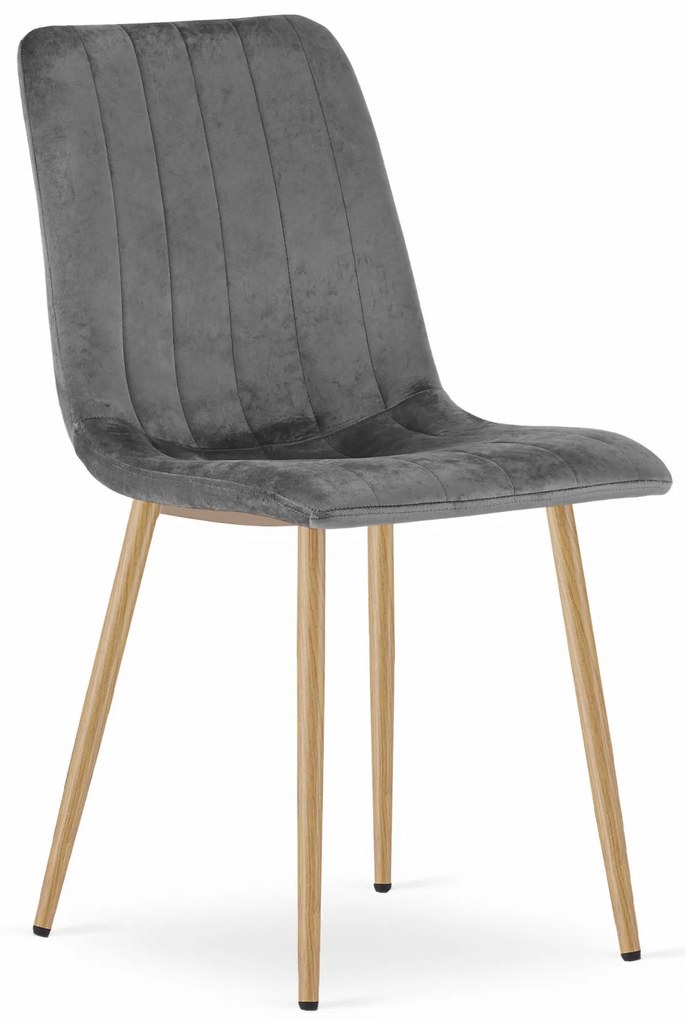 Sötétszürke étkezőszék LAVA bársony