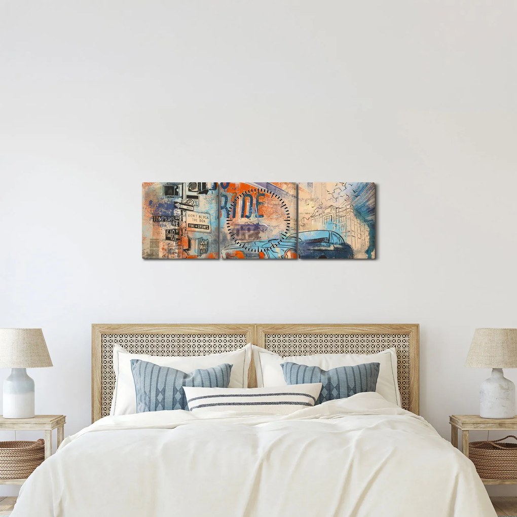 Kép - lovaglásra született (órával) (90x30 cm)