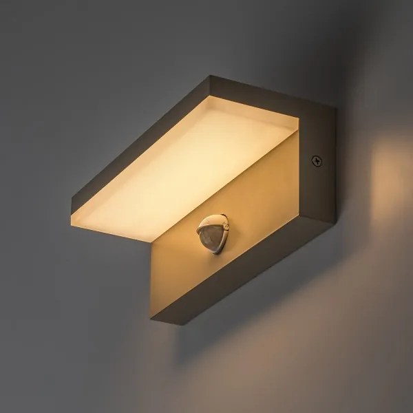 Rabalux 77220 - ZARAGOZA LED kültéri fali lámpa érzékelővel 9W/230V IP54 bézs