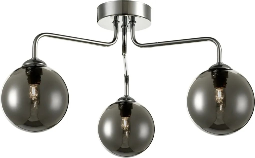 DAR LIGHTING FEY0350-01 FEYA Mennyezeti Csillár Füstös, Csiszolt Króm G9 IP20