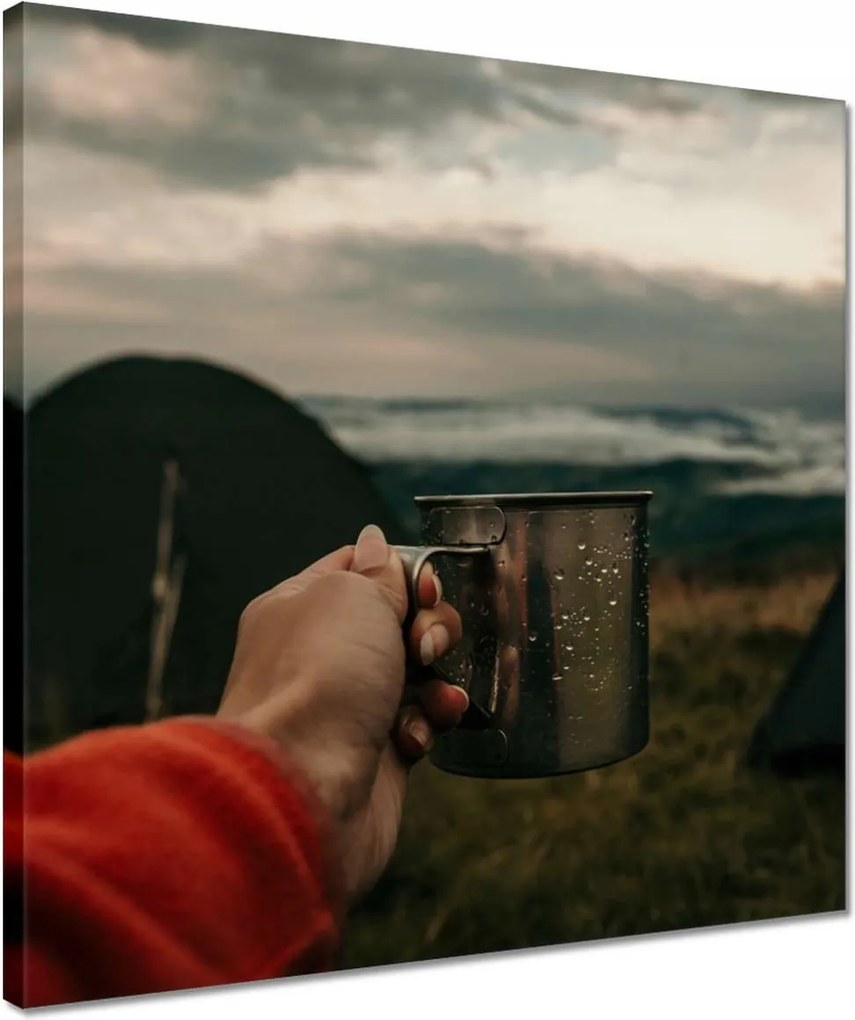 Vászonkép 40x40 Fém túlélő bögre