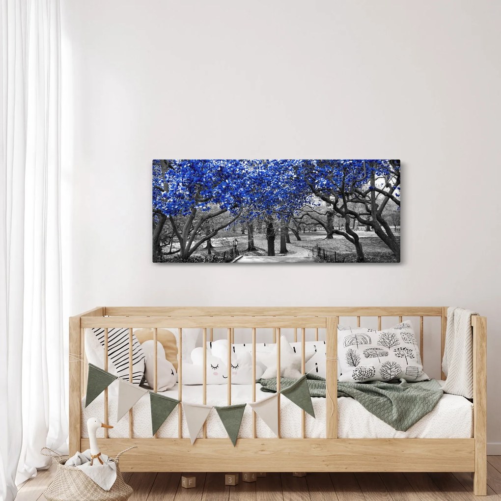 Kép - Kék fák, Central Park, New York (120x50 cm)