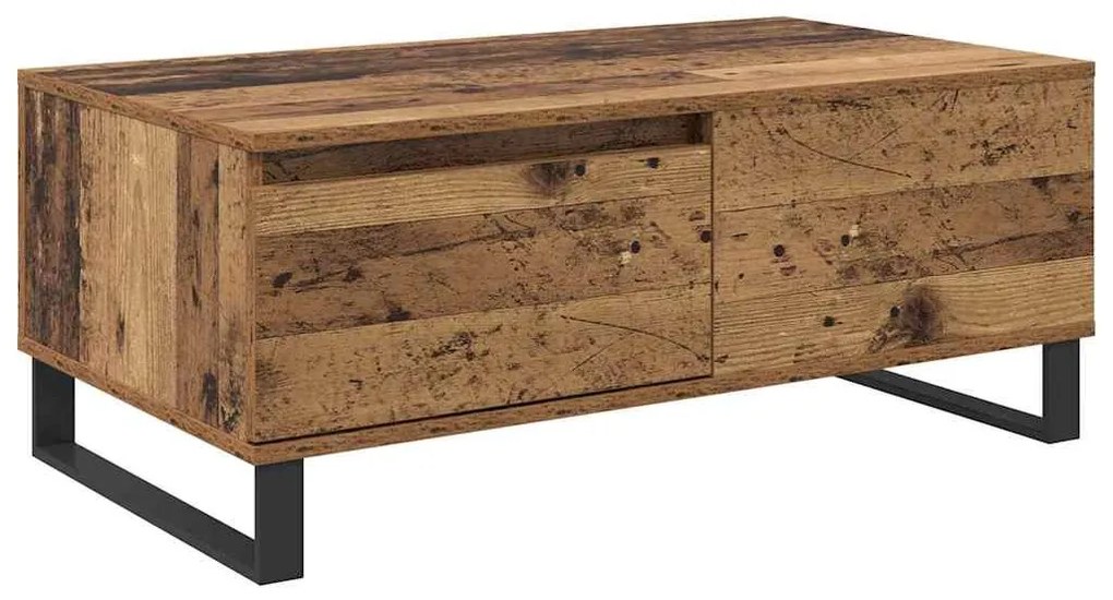 Dohányzóasztal fiókkal Régi fa Faanyag