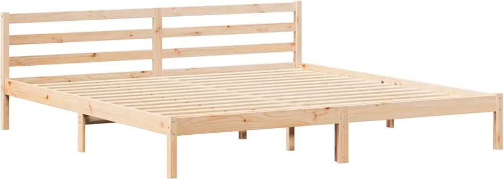 vidaXL Ágykeret Barna 225,5 x 185,5 x 69,5 cm Tömör fenyőfa