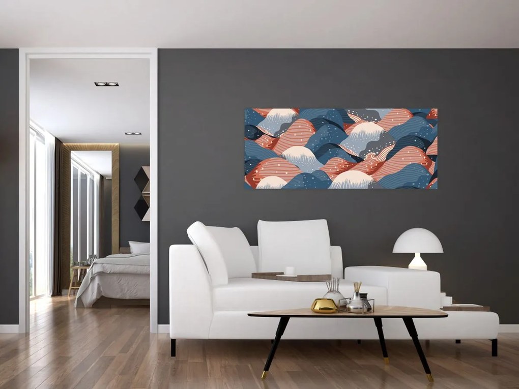 Kép - Japán hullámok (120x50 cm)