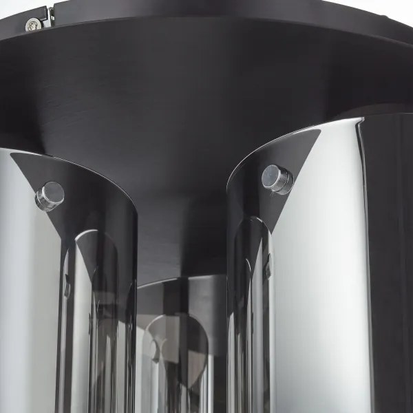 Brilliant - Mennyezeti lámpatest BETH 3xE27/60W/230V átmérő 37 cm fekete/füstszínű