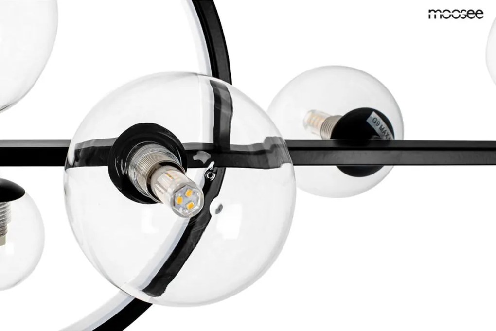 KING HOME MSE010100347 ALURE Modern Függesztett Lámpa Fehér, Fekete G9, LED IP20