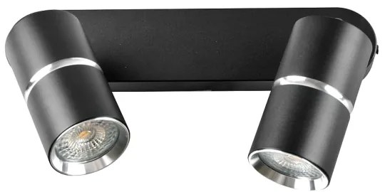 Spotlámpa BAMBOO 2xGU10/10W/230V fekete