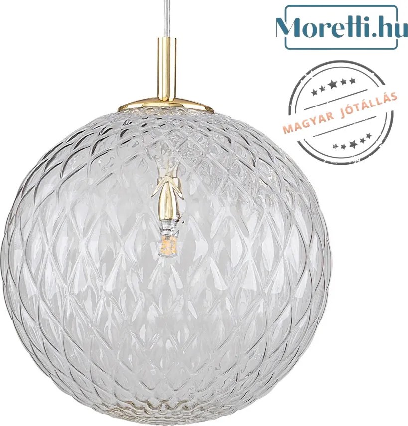 TK LIGHTING 4610 CADIX Egyágú Függesztett Lámpa Üveg G9 IP20