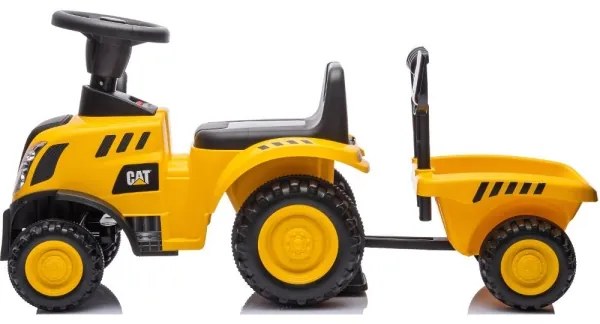 Push autó traktor CAT 2xAA sárga/fekete