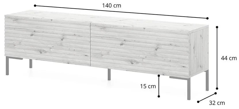 Tv szekrény/asztal Lamellito 140 (szürkés bézs). 1099061