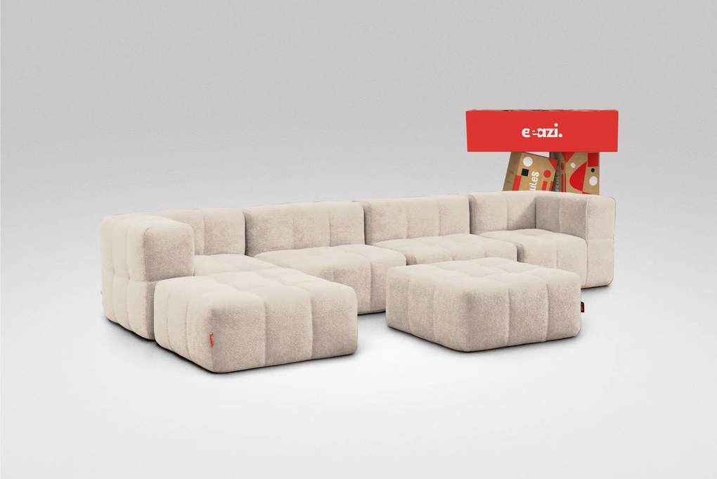 6 Teiliges Modulares Sofa – Beige