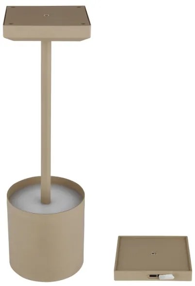 Globo 58487S - LED érintéses, fényerőszabályozható tölthető asztali lámpa DIXON 1,5W/5V 2200 mAh bézs