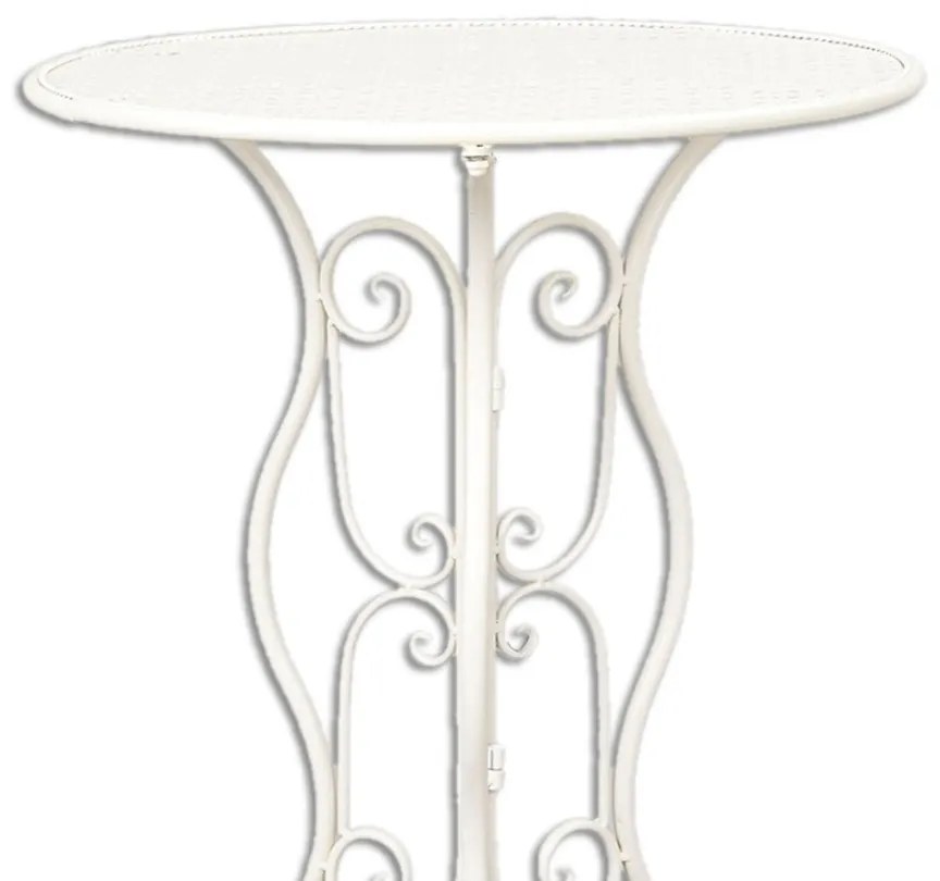 Vintage kerti bútor szett bistro asztal székkel krém