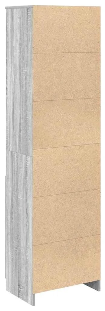 szürke sonoma szerelt fa magasszekrény 50x35x180 cm