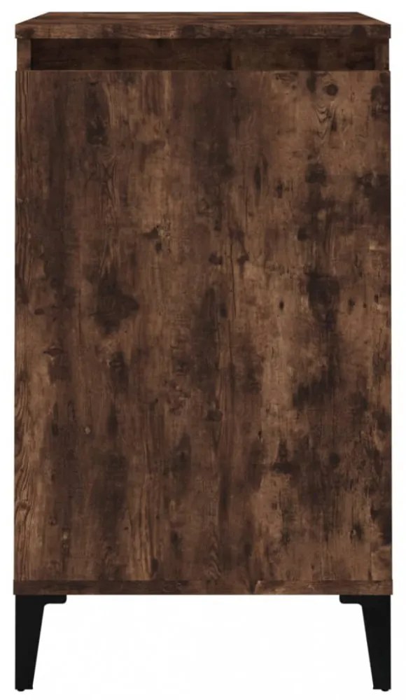 2 db füstös tölgy színű szerelt fa éjjeliszekrény 40x35x70 cm