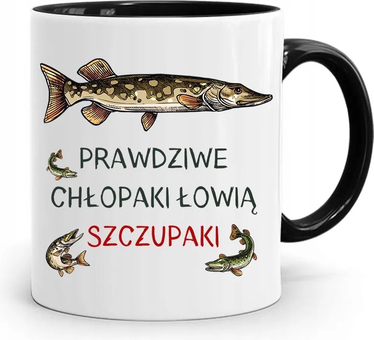 Fekete Bögre Fiúknak Igazi Fiúk nyomott mintával