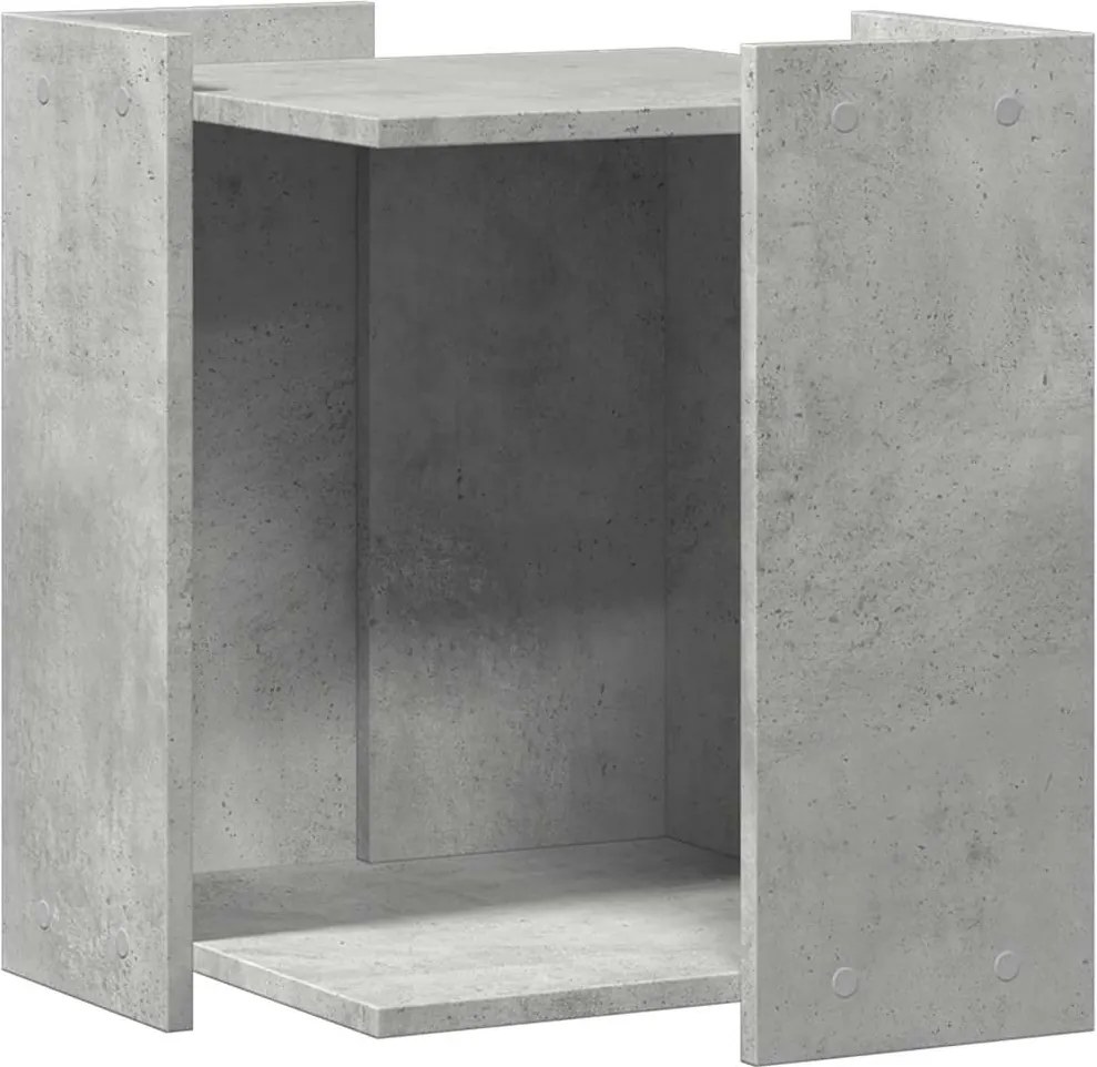 vidaXL betonszürke szerelt fa macskaalomdoboz 42 x 42 x 51 cm
