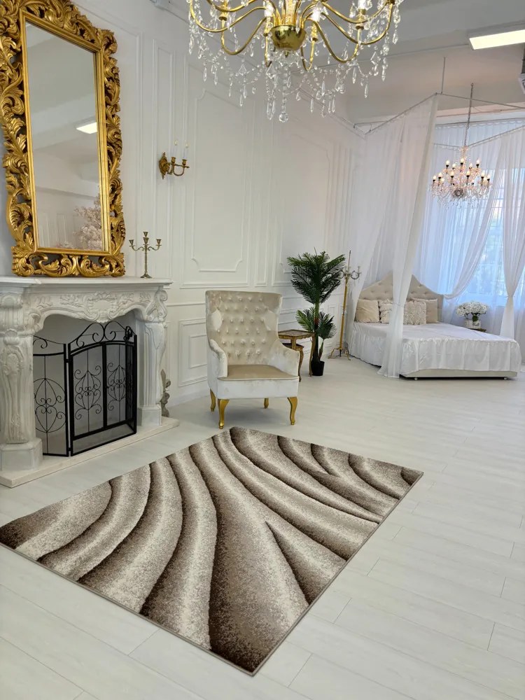 Nora 6033 bézs modern szőnyeg 80x250 cm