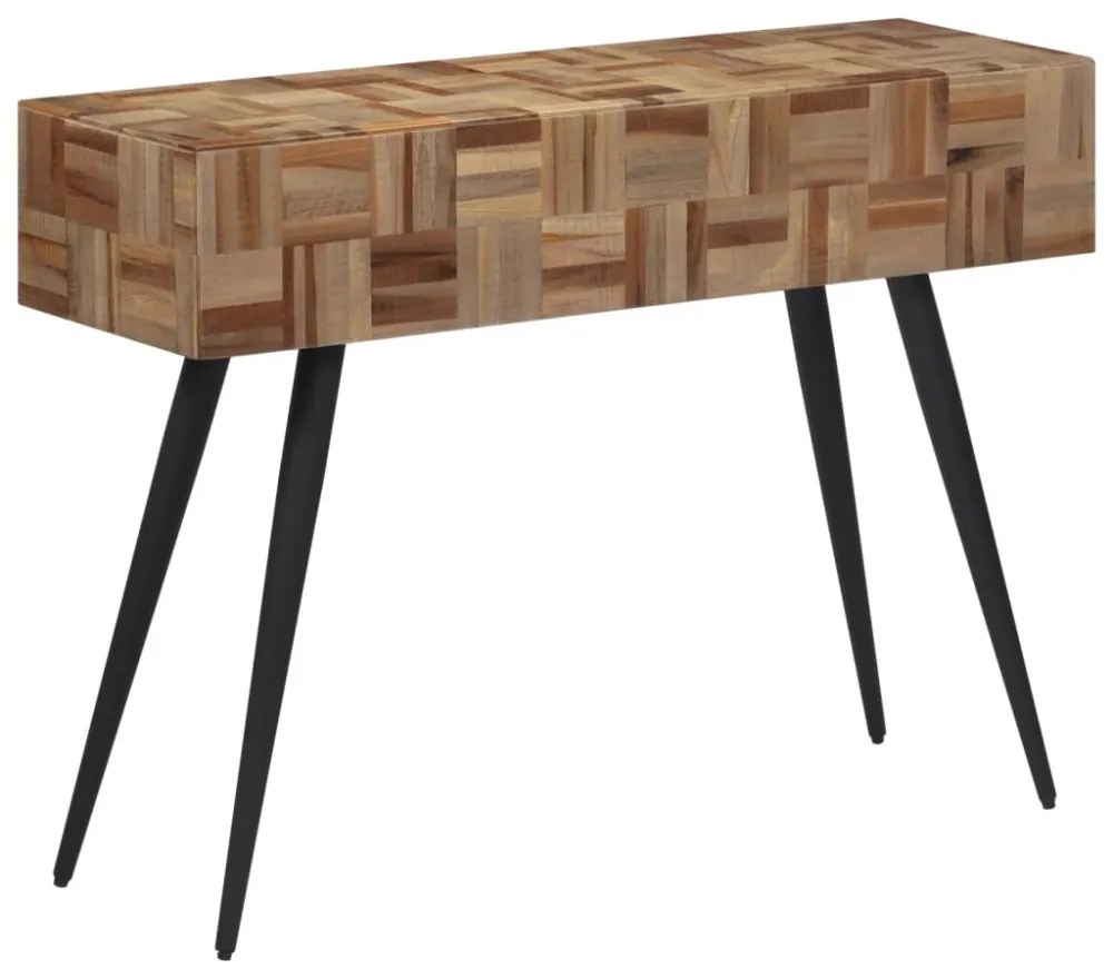 tömör újrahasznosított tíkfa tálalóasztal 110 x 34 x 80 cm
