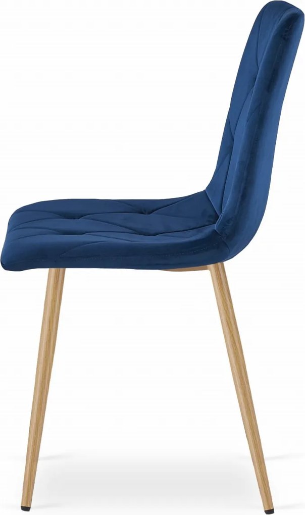 Kék bársony étkezőszék LIBRA