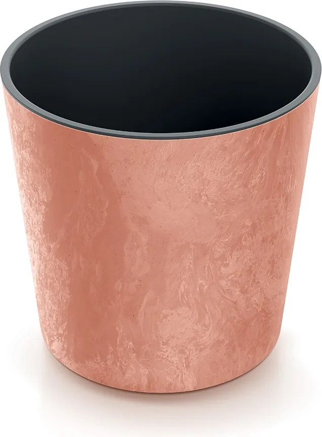 Nurbi virágcserép Lekerekített Beton Hatású téglavörös 30 cm