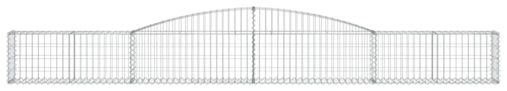 3 db íves horganyzott vas gabion kosár 400x30x40/60 cm