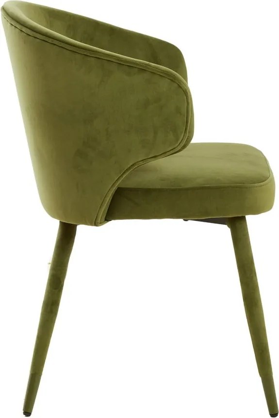 Zöld kárpitozott étkezőfotel szett 2 db-os Kosaka – Light &amp; Living