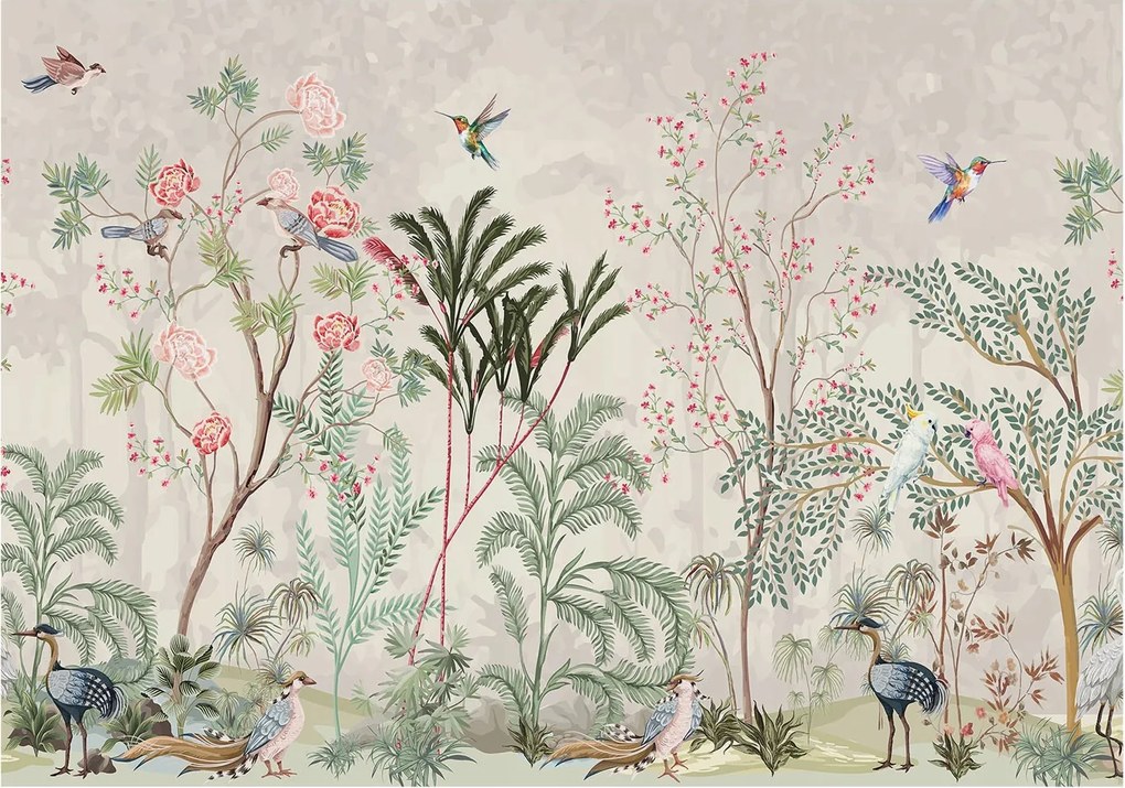 Fali fotótapéta Étkezőbe Trópusi oázis 312x219 Ragasztó