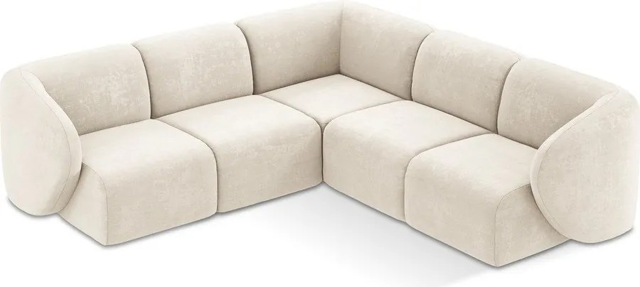 Bézs zsenília sarokkanapé Lani – Makamii