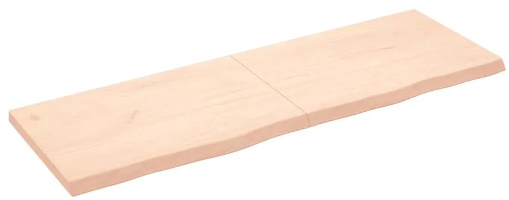 kezeletlen tömör fa fürdőszobai pult 180x60x(2-6) cm