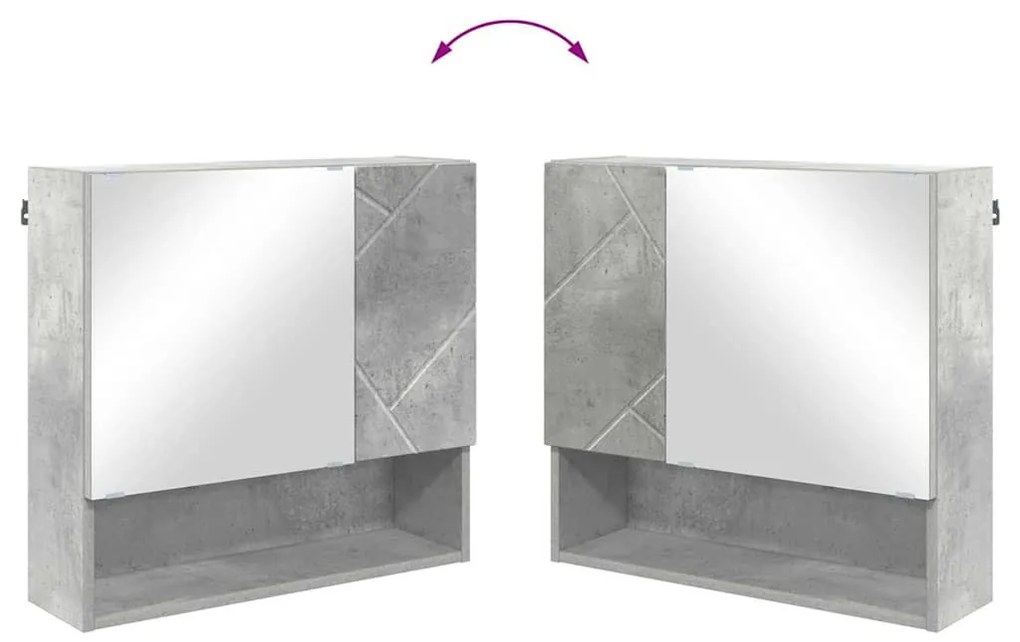 Fürdőszoba bútor szett 2 pcs Beton szürke 61 x 35 x 64 cm
