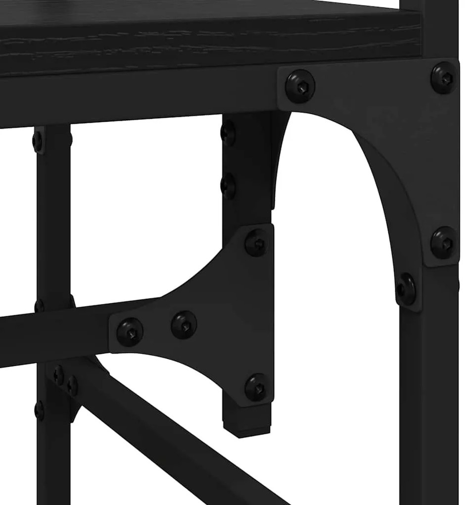 Ruhásszekrény fiókkal Musta tammi 89 x 39 x 184.5 cm Faanyag