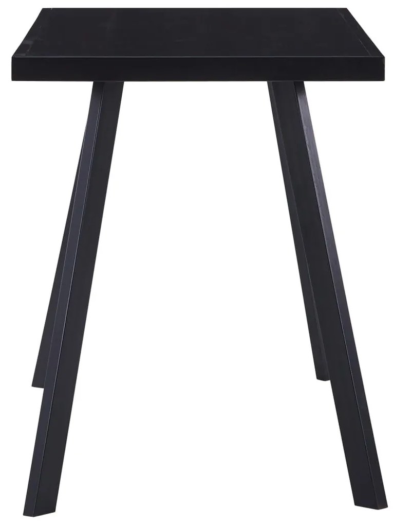 fekete edzett üveg étkezőasztal 120 x 60 x 75 cm