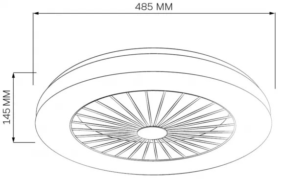 LED Dimmelhető mennyezeti lámpa ventilátorral LED/48W/230V 3000-6500K + távirányító