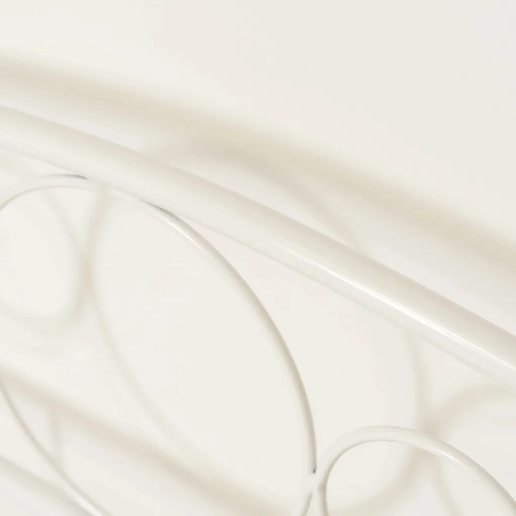 Fehér fém ágykeret. 120x200 cm GRIFFIN