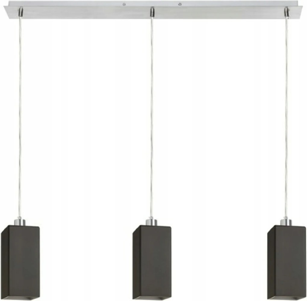 Rendl Liz III 80 függeszték fekete/króm, üveg, E27, 3x11W