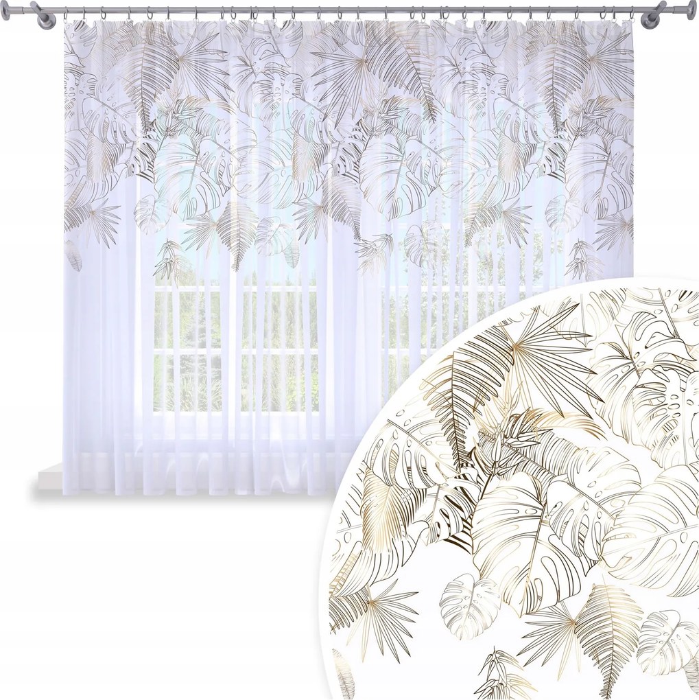 Függöny Kész 300x150 Fátyol Festett Béka Mintás 099