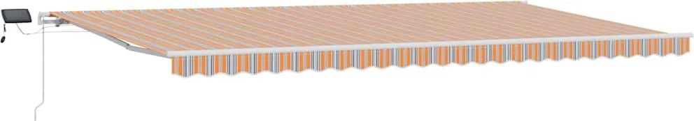 vidaXL Behúzható napellenző Sokszínű 600 × 300 cm Szövet és Acél