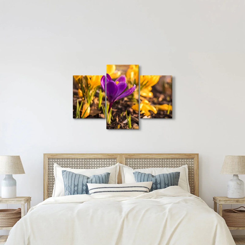 Lila virágok képe (90x60 cm)