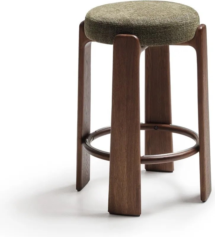 Zöld-sötét natúr színű kőrisfa bárszék (ülésmagasság 75 cm) Granite – Kave Home