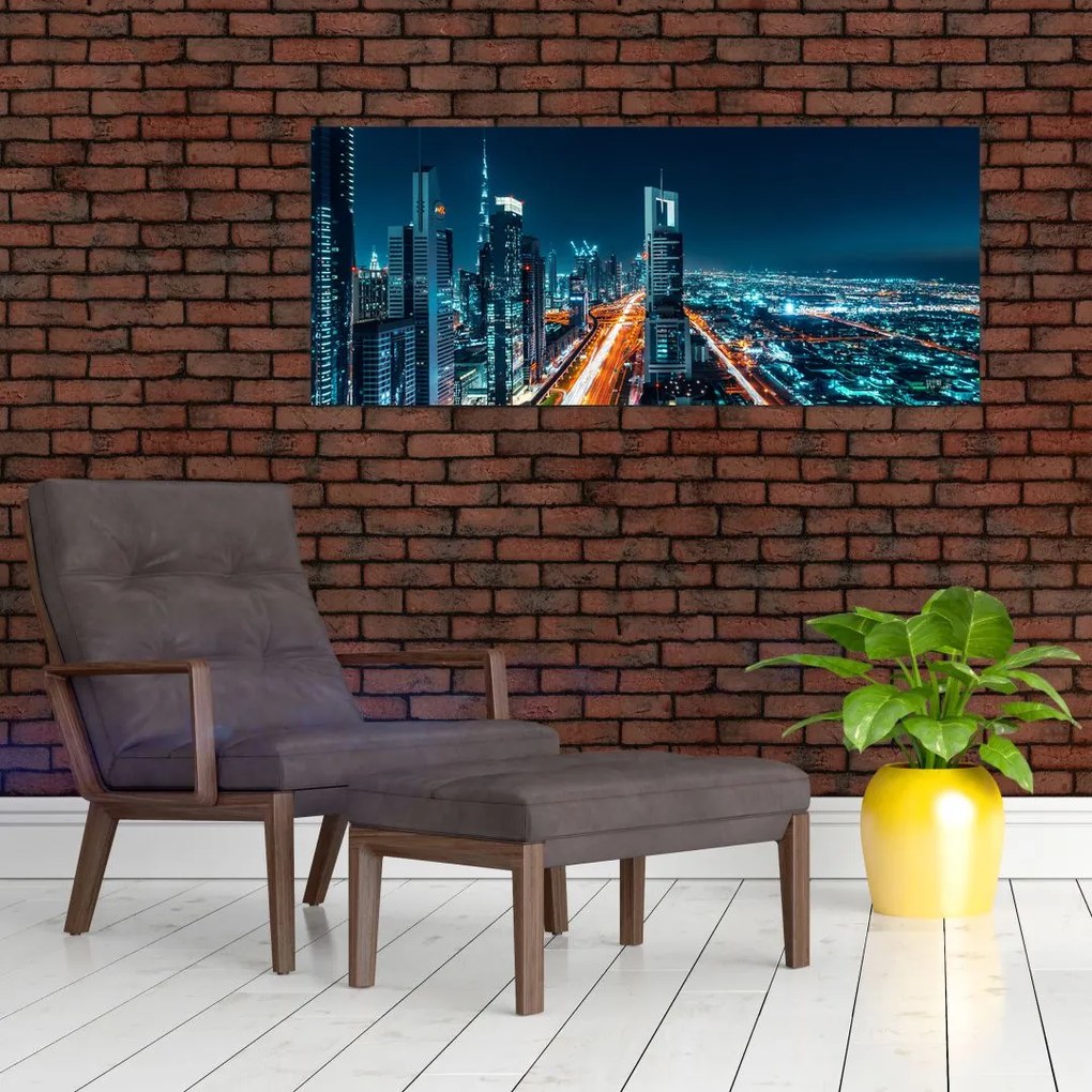 Kép - Dubai éjszaka (120x50 cm)