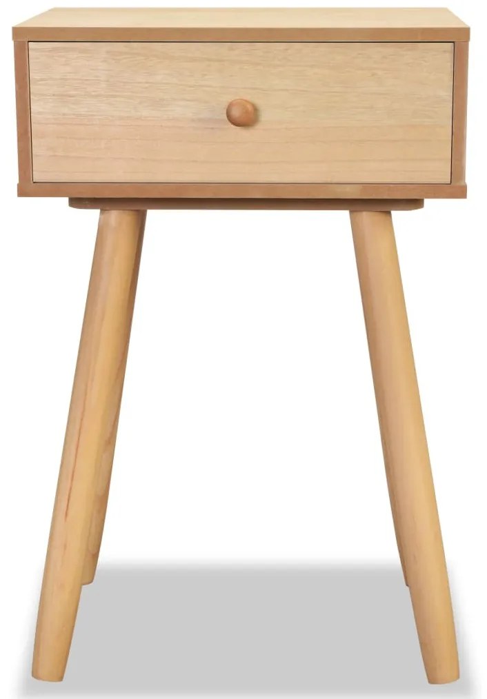 2 db barna, tömör fenyőfa éjjeliszekrény 40 x 30 x 61 cm