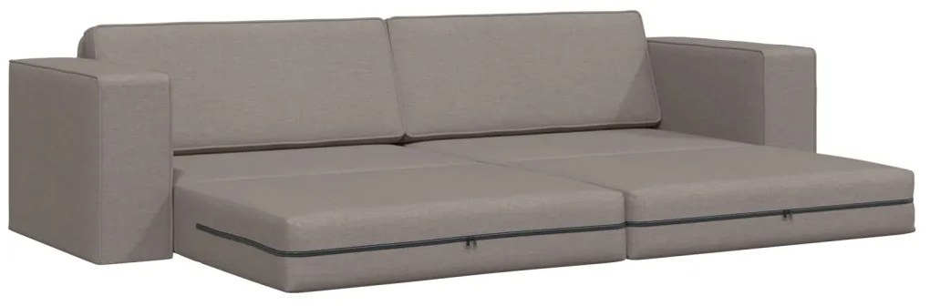 Függőleges Kanapéágy 2 az 1-ben Taupe 245x150x60.5 cm Szövet
