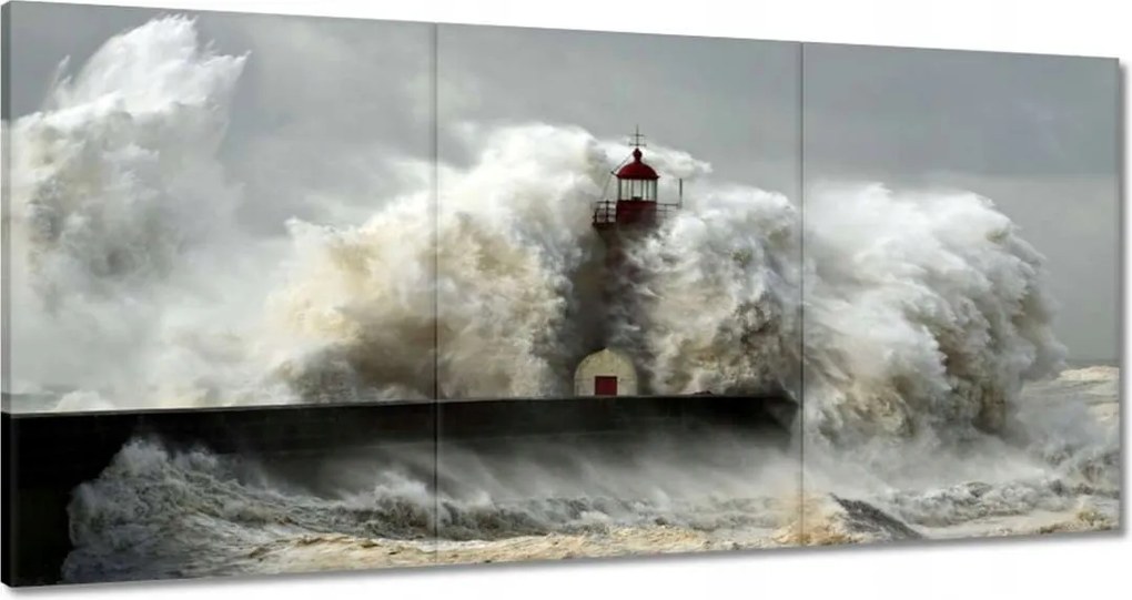 Vászonkép 60x30 Világítótorony Vihar