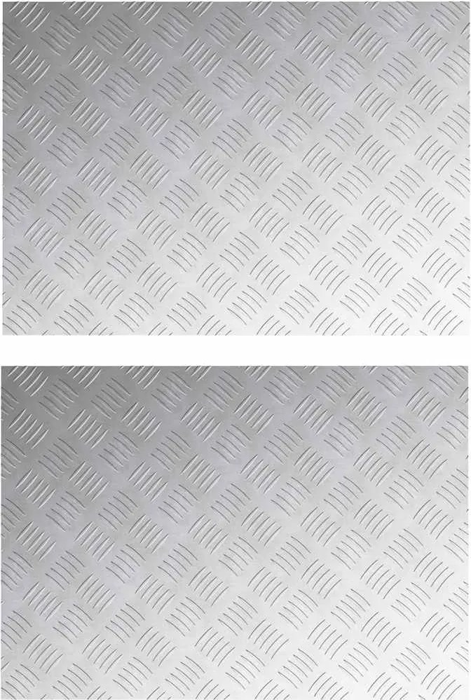 vidaXL Lépcsőfok Négyszögletes 2 pcs Ezüst 70 x 50 cm Alumínium