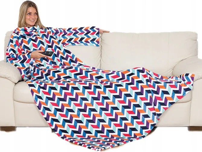 Márkás Prémium Aranyos Meleg Takaró Pléd Pulóver Ujjú Zsebbel Kn