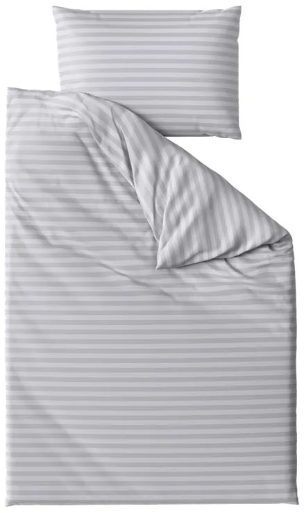 JASMINE mikroszálas szállodai ágyneműhuzat, világosszürke – 2 cm-es csíkos, szállodai zsebes Ágyneműhuzat mérete: 70 x 90 cm | 140 x 200 cm